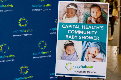 Capital Health Community Baby Shower signage
