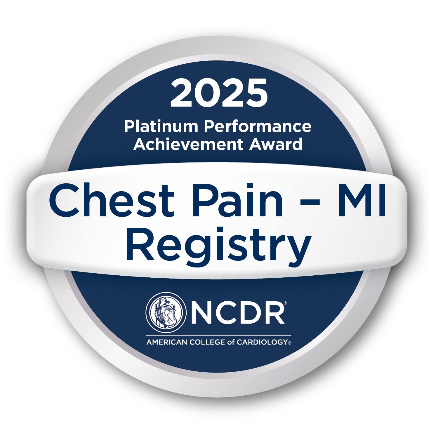 American College of Cardiology NCDR Chest Pain – MI Registry Platinum Performance Achievement Award 2025