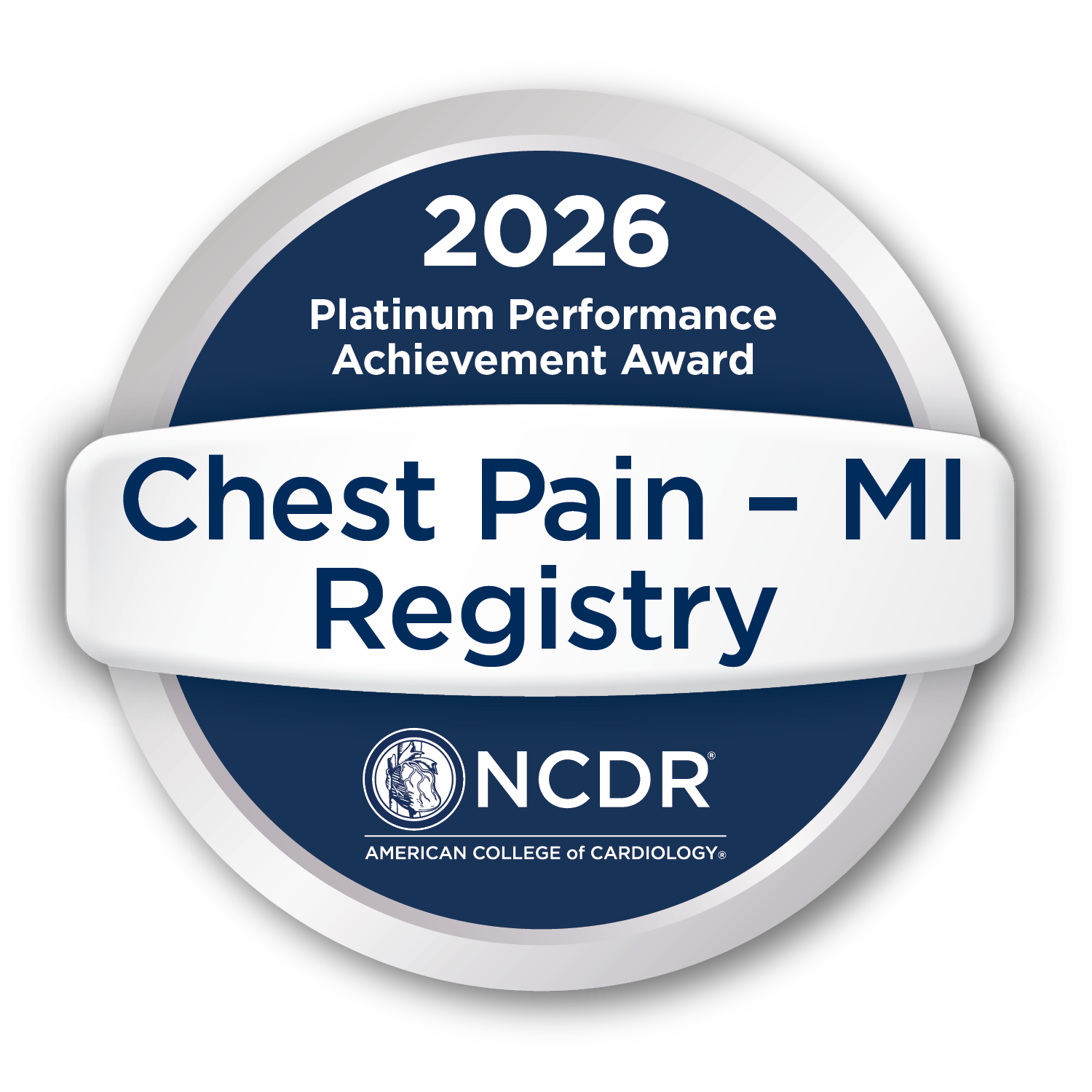 American College of Cardiology NCDR Chest Pain – MI Registry 2026 Platinum Performance Achievement Award