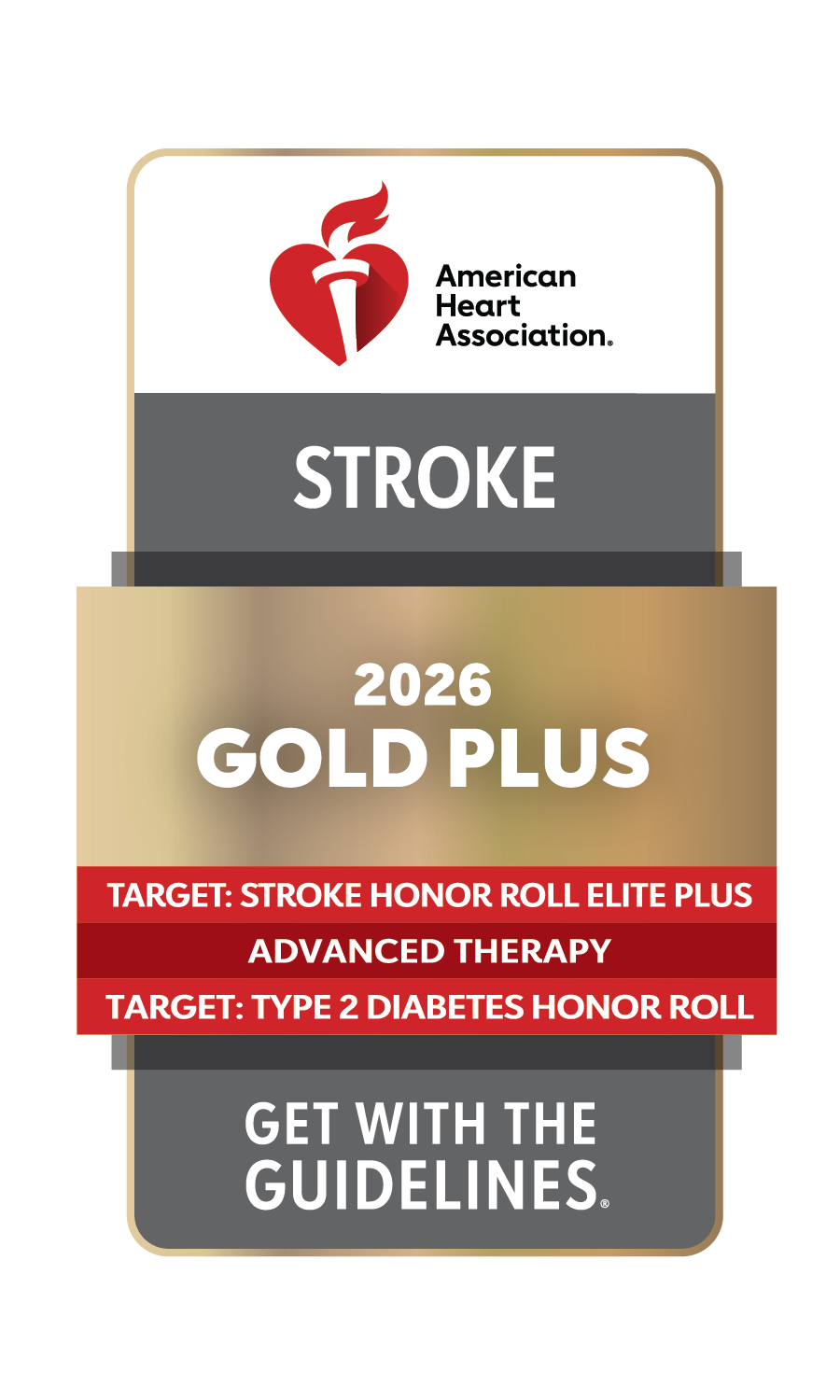 American Heart Association/American Stroke Association’s Gold Plus Get with The Guidelines® Stroke Quality Achievement Award