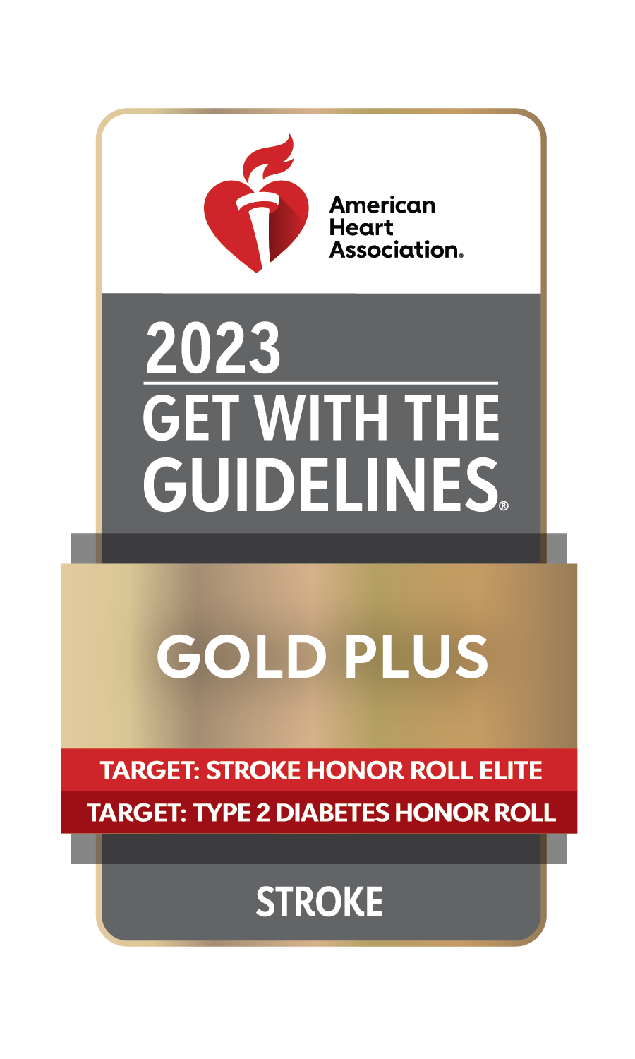 2023 Gold Plus Get with The Guidelines® Stroke Quality Achievement Award
