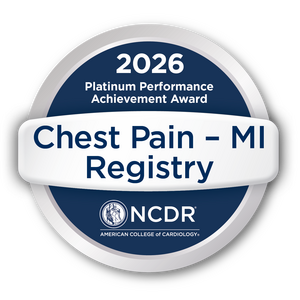Capital Health Chest Pain Center 2026 ACC Platinum Performance Achievement Award