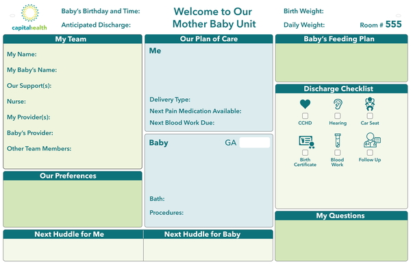 Mother Baby Unit Planning Board